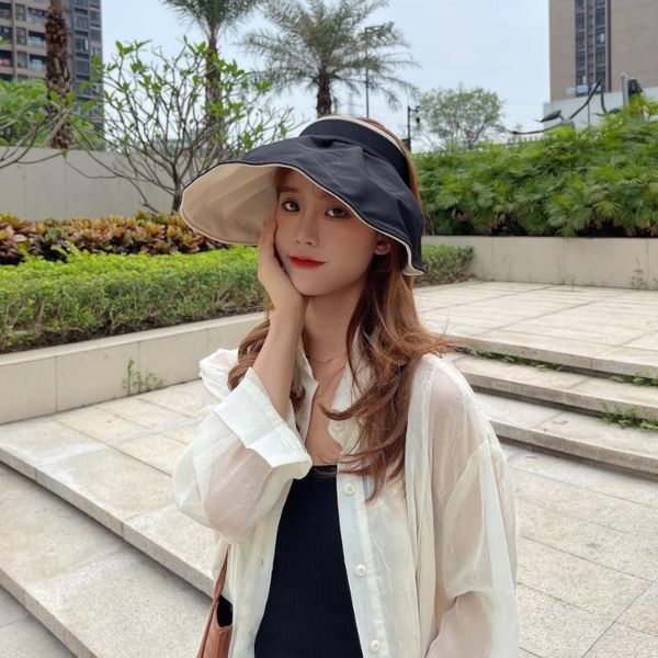 wide brim hats 2021 hat folding sunshade uv-proof shell sunscreen beach leisure double-sided empty tide, Blue;gray
wide brim hats 2021 hat folding sunshade uv-proof shell sunscreen beach leisure double-sided empty tide, Blue;gray