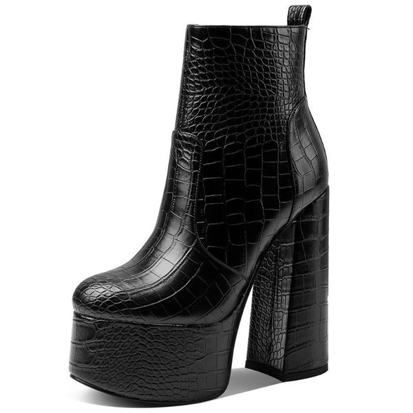 boots 2021 spring autumn sale platform block high heels gothic style ankle women shoes big size 43, Black
boots 2021 spring autumn sale platform block high heels gothic style ankle women shoes big size 43, Black