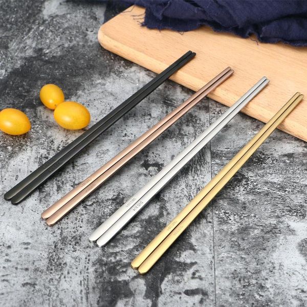 5 pairs reuseable korean household 304 stainless steel chopsticks flat sushi hashi chop sticks 23cm dinnerware gold chopsticks
5 pairs reuseable korean household 304 stainless steel chopsticks flat sushi hashi chop sticks 23cm dinnerware gold chopsticks
