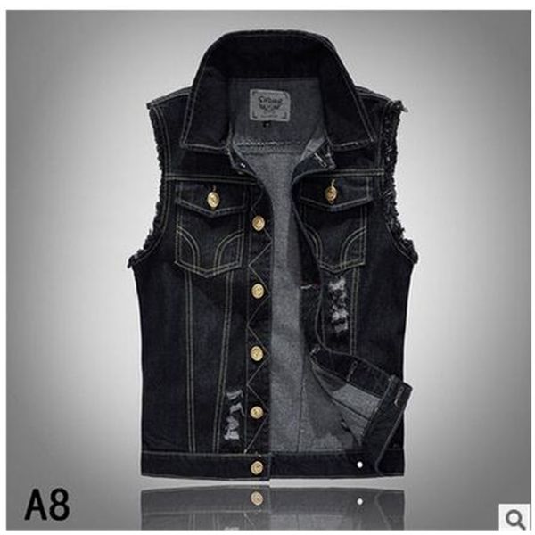 men's vests brand mens black hole denim single breasted male casual plus size jean waistcoats cowboy coat s/6xl j1709 50zv, Black;white
men's vests brand mens black hole denim single breasted male casual plus size jean waistcoats cowboy coat s/6xl j1709 50zv, Black;white