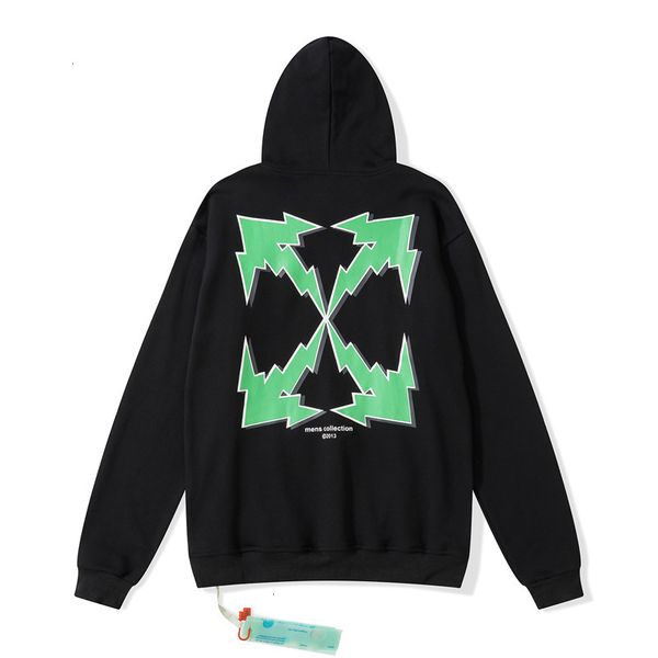white tide brand off style green arrstyle loose men's and women's lovers' thin hoodie, Black
white tide brand off style green arrstyle loose men's and women's lovers' thin hoodie, Black