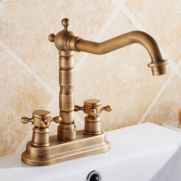 bathroom sink faucets antique brass 4" centerset kitchen vessel two holes basin swivel faucet dual cross handles water tap anf426
bathroom sink faucets antique brass 4" centerset kitchen vessel two holes basin swivel faucet dual cross handles water tap anf426