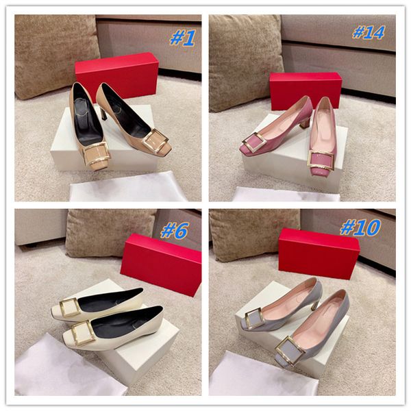 luxury designer party wedding shoes bride women's sandals fashion dress shoes square head high heels leather flash size 35-40 with box, Black
luxury designer party wedding shoes bride women's sandals fashion dress shoes square head high heels leather flash size 35-40 with box, Black