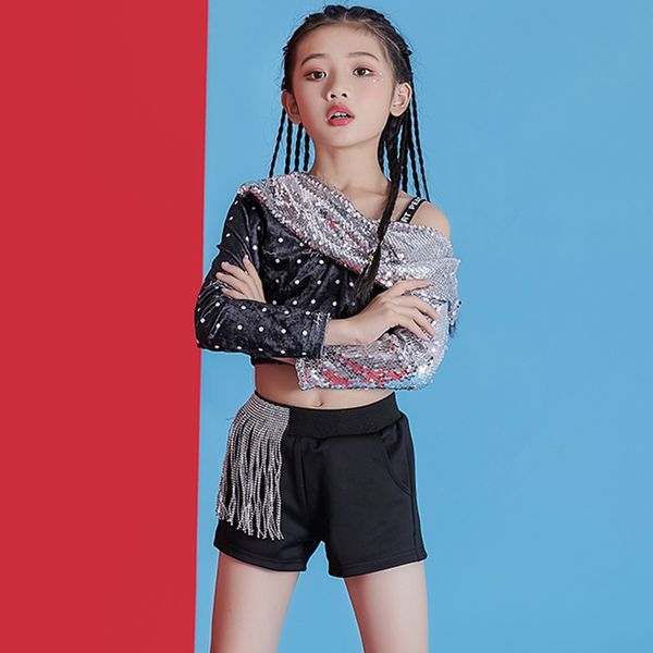 2021 jazz dance costumes silver sequins shorts girls street dancing clothes hip hop outfit kids cheerleading stage wear, Black;red
2021 jazz dance costumes silver sequins shorts girls street dancing clothes hip hop outfit kids cheerleading stage wear, Black;red