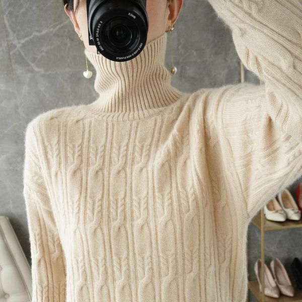 women's sweaters 2021 autumn and winter cashmere sweater women high neck thick short long-sleeved fashion twisted base, White;black
women's sweaters 2021 autumn and winter cashmere sweater women high neck thick short long-sleeved fashion twisted base, White;black