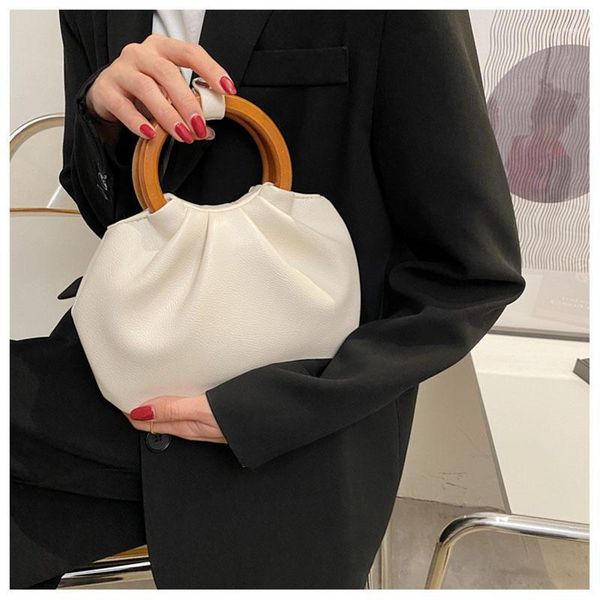 evening bags round wooden handle design retro soft leather crossbody for women cloud fold handbag shoulder shell bag female totes
evening bags round wooden handle design retro soft leather crossbody for women cloud fold handbag shoulder shell bag female totes
