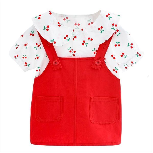 fashion summer baby girl clothes suit children cotton cute shirt strap dress 2pcs set toddler casual costume kids tracksuits, White
fashion summer baby girl clothes suit children cotton cute shirt strap dress 2pcs set toddler casual costume kids tracksuits, White