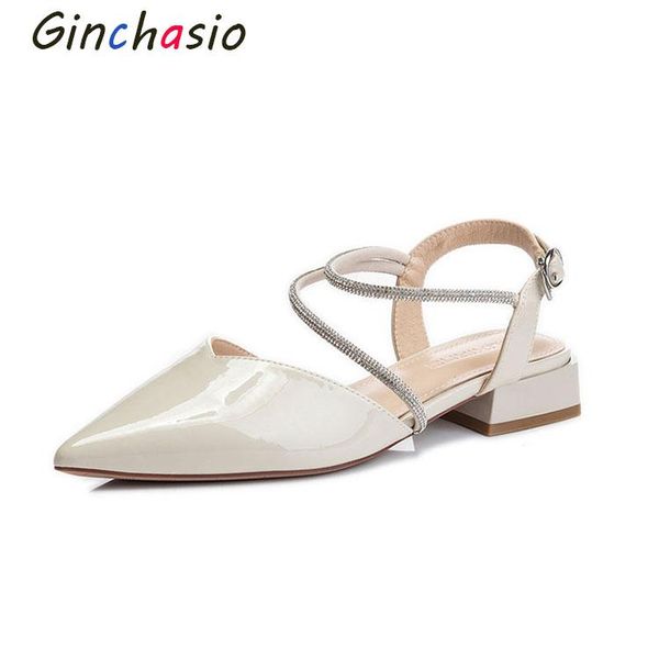 sandals ginchasio 2021 women soft patent leather autumn spring pointed toe buckle strap crystal black color high heels
sandals ginchasio 2021 women soft patent leather autumn spring pointed toe buckle strap crystal black color high heels