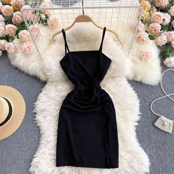 summer women black mini bodycon dress spaghetti strap folds slim waist backless chic club night out vestidos 210603, Black;gray
summer women black mini bodycon dress spaghetti strap folds slim waist backless chic club night out vestidos 210603, Black;gray