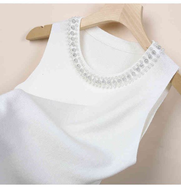 women's sweaters beading knitted tank women summer 2021 elegant modis o-neck sleeveless black white nhln, White;black
women's sweaters beading knitted tank women summer 2021 elegant modis o-neck sleeveless black white nhln, White;black