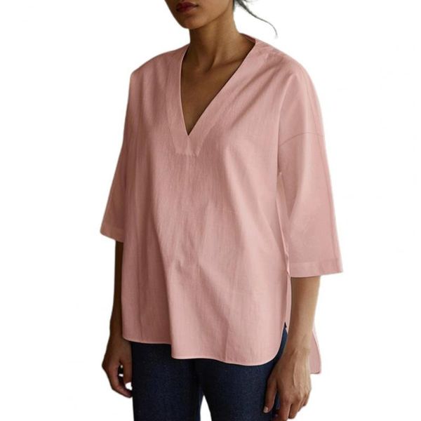women's blouses & shirts women blouse solid color v neck autumn winter half sleeve split shirt for party white/ pink/ royal blue
women's blouses & shirts women blouse solid color v neck autumn winter half sleeve split shirt for party white/ pink/ royal blue