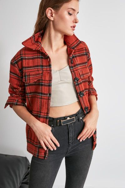 women's jackets tile buttoned jacket cachet coat women 2021 fashion windbreaker autumn coats long sleeve basic twoaw20mo0118, Black;brown
women's jackets tile buttoned jacket cachet coat women 2021 fashion windbreaker autumn coats long sleeve basic twoaw20mo0118, Black;brown