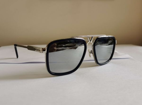 men square sunglasses silver metal frame silver lens glasses shades uv400 eyewear with box, White;black
men square sunglasses silver metal frame silver lens glasses shades uv400 eyewear with box, White;black