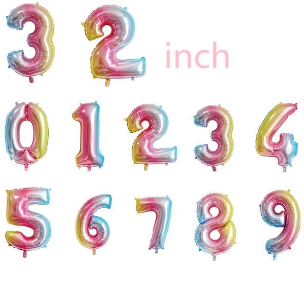 party decoration selling 32-inch gradient numbers from 2pcs, medium rainbow color birthday anniversary balloon baby show globos
party decoration selling 32-inch gradient numbers from 2pcs, medium rainbow color birthday anniversary balloon baby show globos