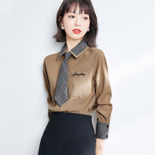 mode chiffon female 2021 new female's spring retro-hit chess color commuter long-sleeve shirt s3lf, Black;gray
mode chiffon female 2021 new female's spring retro-hit chess color commuter long-sleeve shirt s3lf, Black;gray