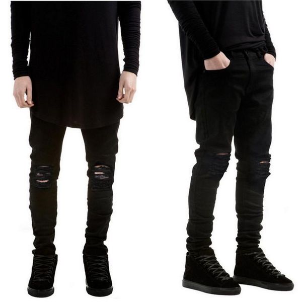 men's jeans brand black ripped men with holes denim skinny famous designer slim fit jean pants biker, Blue
men's jeans brand black ripped men with holes denim skinny famous designer slim fit jean pants biker, Blue