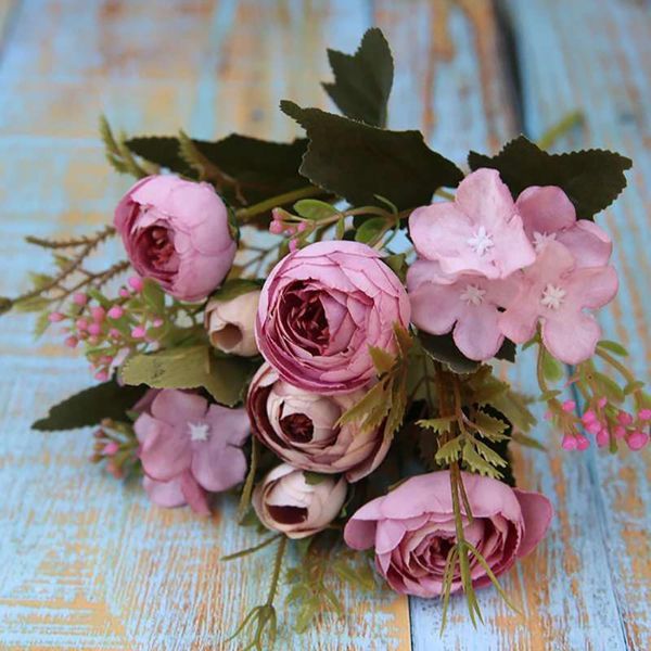 decorative flowers & wreaths 4 head 2 small bud bouquet european vintage artificial silk tea rose wedding home retro fake flower party diy d
decorative flowers & wreaths 4 head 2 small bud bouquet european vintage artificial silk tea rose wedding home retro fake flower party diy d