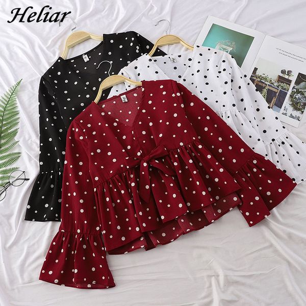 2021 new chiffon shirt ruffle trim peplum v-neck polka dot long sleeve bowknot ladies fall female blouse for women buq7, White
2021 new chiffon shirt ruffle trim peplum v-neck polka dot long sleeve bowknot ladies fall female blouse for women buq7, White