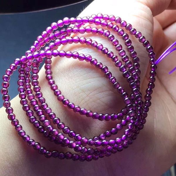 natural purple tooth garnet 4-ring multi-layer bracelet, Black 
natural purple tooth garnet 4-ring multi-layer bracelet, Black