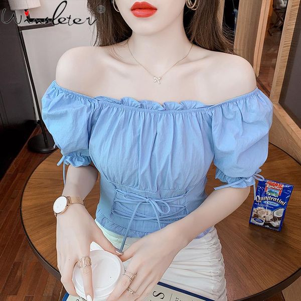 women's blouses & shirts summer european clothes vintage cotton short blouse fashion square collar elegant women lace up puff sleeve to, White
women's blouses & shirts summer european clothes vintage cotton short blouse fashion square collar elegant women lace up puff sleeve to, White