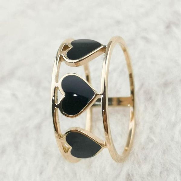 cluster rings three hearts classic brand style luxury women fashion stainless steel ring, Golden;silver
cluster rings three hearts classic brand style luxury women fashion stainless steel ring, Golden;silver