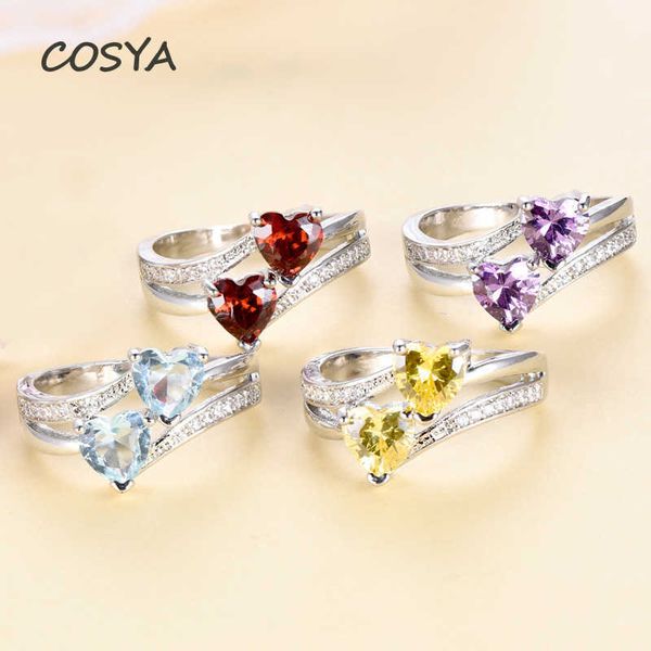 costa 100% 925 sterling silver double heart sparkling high carbon diamond female wedding rings party fine jewelry birthday gift, Golden;silver
costa 100% 925 sterling silver double heart sparkling high carbon diamond female wedding rings party fine jewelry birthday gift, Golden;silver