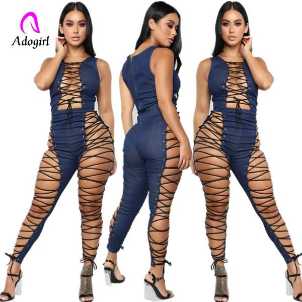 women's jumpsuits & rompers denim bandage jumpsuit women bodycon sleeveless jean summer hollow out back zipper jeans, Black;white
women's jumpsuits & rompers denim bandage jumpsuit women bodycon sleeveless jean summer hollow out back zipper jeans, Black;white