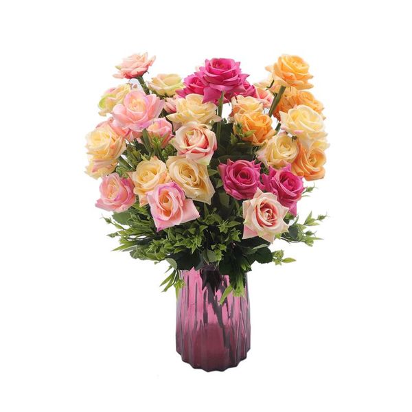 decorative flowers & wreaths 10 heads artificial flower silk small angle roses european style simulation wedding accessories decoration home
decorative flowers & wreaths 10 heads artificial flower silk small angle roses european style simulation wedding accessories decoration home
