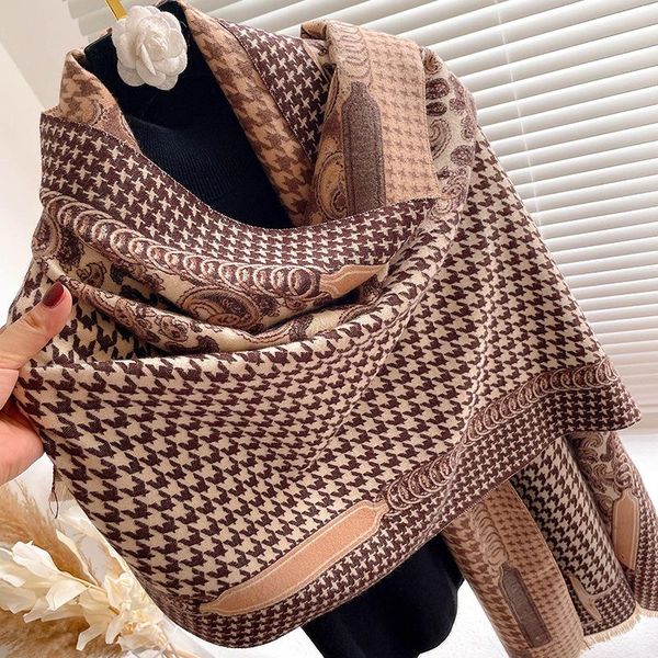 scarves 2021 winter scarf women design plaid cashmer pahsmina shawls and wraps female bufanda stoles warm thick, Blue;gray
scarves 2021 winter scarf women design plaid cashmer pahsmina shawls and wraps female bufanda stoles warm thick, Blue;gray