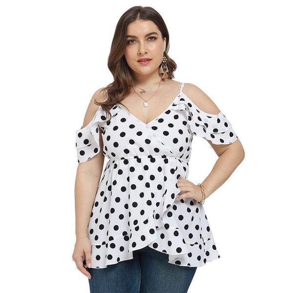 2021 fashion plus size off shoulder polka dot women blouses summer casual ladies butterfly sleeve women shirt d30, White
2021 fashion plus size off shoulder polka dot women blouses summer casual ladies butterfly sleeve women shirt d30, White