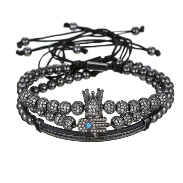 charm bracelets 6 mm 3pcs/set handmade braiding bracelet gold hip hop men pave cz zircon crown fatima hamsa hand luxury jewelry, Golden;silver
charm bracelets 6 mm 3pcs/set handmade braiding bracelet gold hip hop men pave cz zircon crown fatima hamsa hand luxury jewelry, Golden;silver