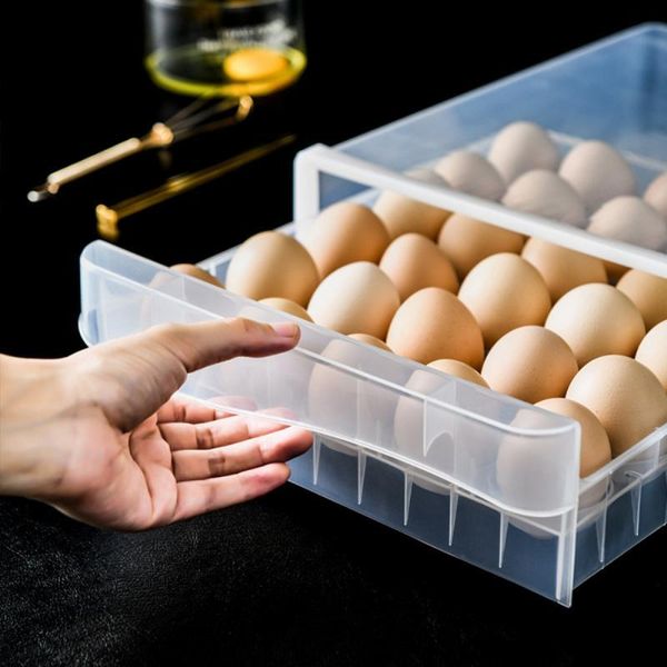 storage bottles & jars 30 grid household egg box drawer-type refrigerator plastic transparent dumpling double layer tray
storage bottles & jars 30 grid household egg box drawer-type refrigerator plastic transparent dumpling double layer tray