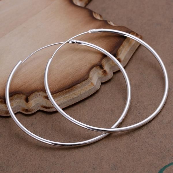 hoop & huggie 925 sterling silver smooth 50mm big circle earrings for women wedding engagement party jewelry, Golden;silver
hoop & huggie 925 sterling silver smooth 50mm big circle earrings for women wedding engagement party jewelry, Golden;silver