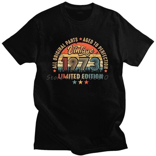 men's t-shirts summer vintage 1973 t-shirt men short sleeved soft cotton tees streetwear t shirt 48th birthday gift limited edition ts, White;black
men's t-shirts summer vintage 1973 t-shirt men short sleeved soft cotton tees streetwear t shirt 48th birthday gift limited edition ts, White;black