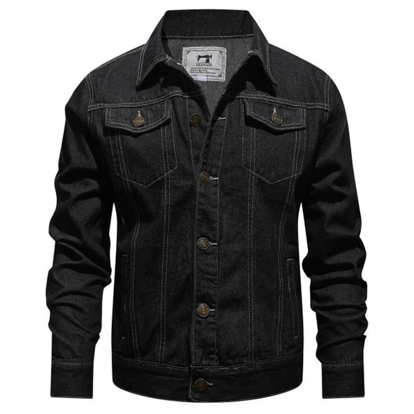 men's jackets size s-5xl cotton denim jacket men casual solid color lapel single breasted jeans autumn slim fit quality mens coat, Black;brown
men's jackets size s-5xl cotton denim jacket men casual solid color lapel single breasted jeans autumn slim fit quality mens coat, Black;brown