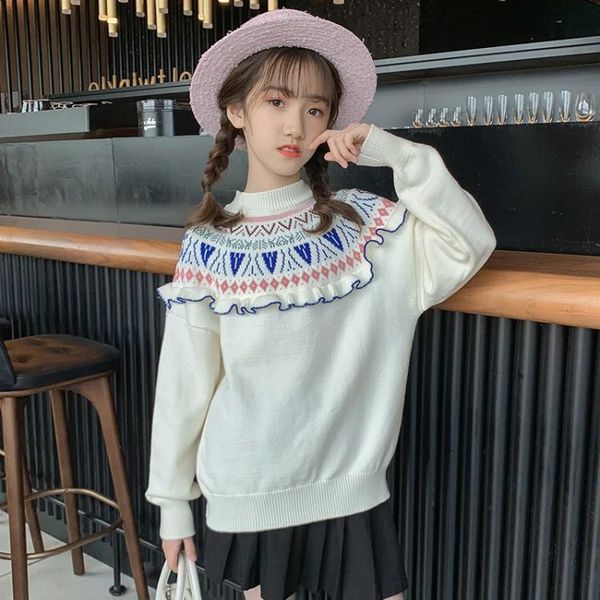 pullover girls sweater winter style pure cotton thick warm girl fashion lace printed knitted autumn pink, Blue
pullover girls sweater winter style pure cotton thick warm girl fashion lace printed knitted autumn pink, Blue