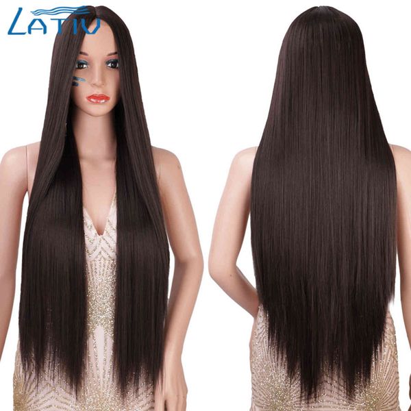 lativ long brown straight synthetic wig black s for women natural middle part heat resistant fiber, Black;brown
lativ long brown straight synthetic wig black s for women natural middle part heat resistant fiber, Black;brown