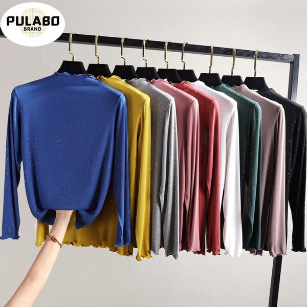 women's t-shirt spring summer long-sleeved half-collar wooden t shirts plus size bottom shirt sequined slim thin autumn clothes, White
women's t-shirt spring summer long-sleeved half-collar wooden t shirts plus size bottom shirt sequined slim thin autumn clothes, White