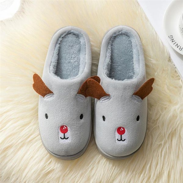 slippers antlers winter cotton women men's couples indoor anti-slip thick-bottom home household cartoons animal floor shoes 70, Black
slippers antlers winter cotton women men's couples indoor anti-slip thick-bottom home household cartoons animal floor shoes 70, Black
