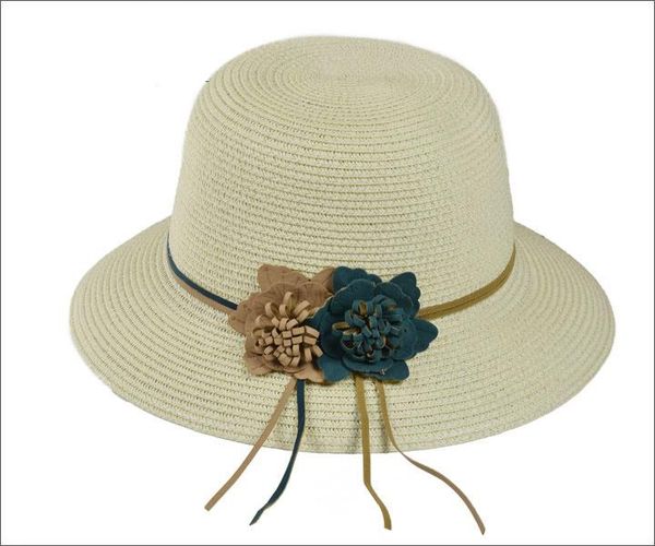 stingy brim hats summer solid floppy straw for women flower accessories ladies beach sun caps panama style hat hat0064, Blue;gray
stingy brim hats summer solid floppy straw for women flower accessories ladies beach sun caps panama style hat hat0064, Blue;gray