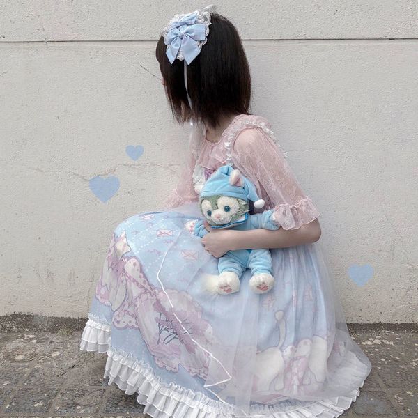 luxury casual dresses all kinds of veiled cat and love letter self created lolita jsk suspender drs, Black;gray
luxury casual dresses all kinds of veiled cat and love letter self created lolita jsk suspender drs, Black;gray