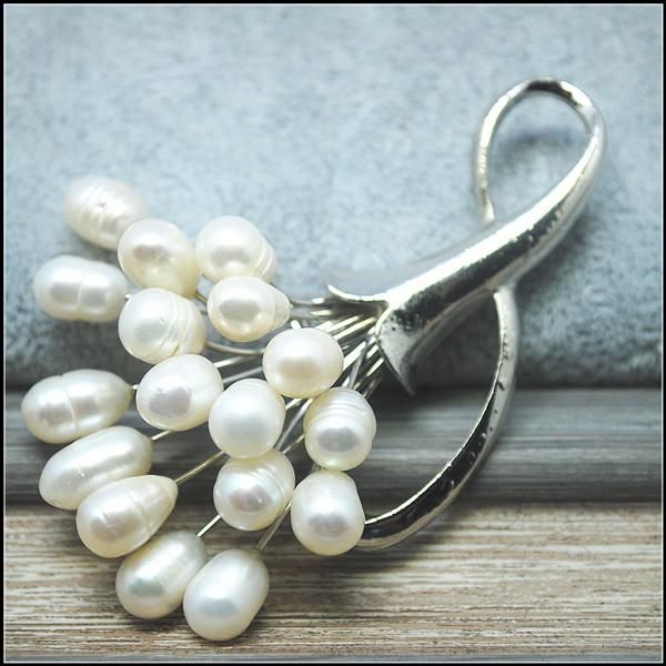 pins, brooches women geniune pearl with metal for evening party wedding garment wearing fashion jewelry, Gray 
pins, brooches women geniune pearl with metal for evening party wedding garment wearing fashion jewelry, Gray