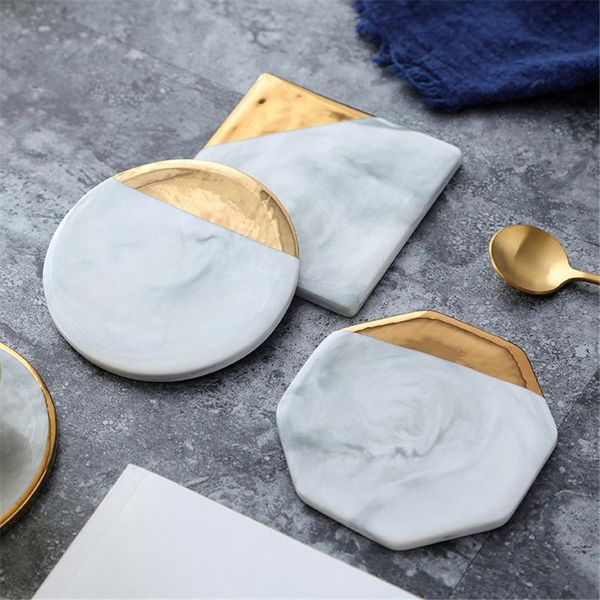 1pc gold plated marble pattern drink coffee pads ceramic cup mat table placemats table decoration accessories
1pc gold plated marble pattern drink coffee pads ceramic cup mat table placemats table decoration accessories