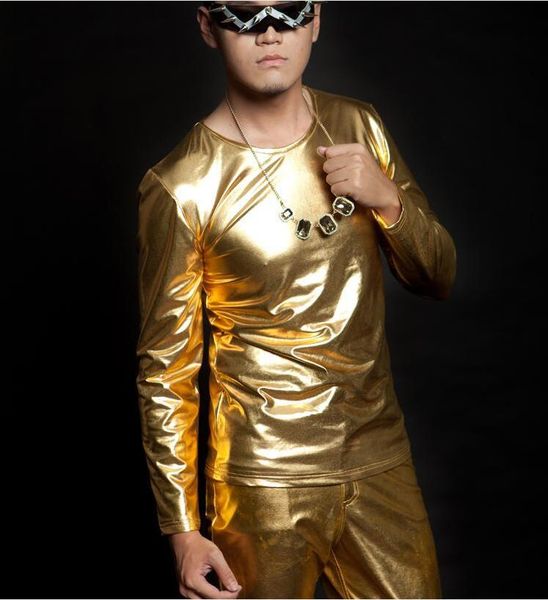 men's t-shirts male singer stage costumes korean fashion gold mens long-sleeved slim t-shirt clothes / s-xxl, White;black
men's t-shirts male singer stage costumes korean fashion gold mens long-sleeved slim t-shirt clothes / s-xxl, White;black