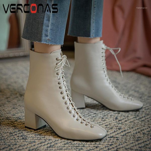 boots verconas elegant women ankle genuine leather autumn winter shoes woman rivets cross-tied high heels office lady 20211, Black
boots verconas elegant women ankle genuine leather autumn winter shoes woman rivets cross-tied high heels office lady 20211, Black