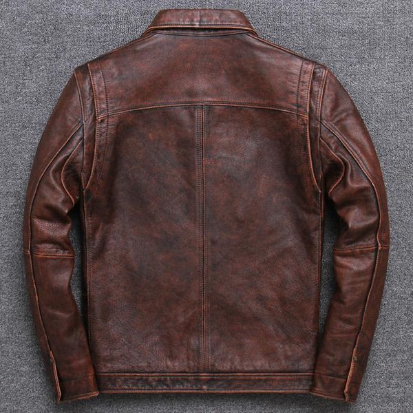 men's leather & faux boollili genuine jacket men vintage cowhide coat spring autumn 100% real cow jackets veste cuir homme, Black
men's leather & faux boollili genuine jacket men vintage cowhide coat spring autumn 100% real cow jackets veste cuir homme, Black