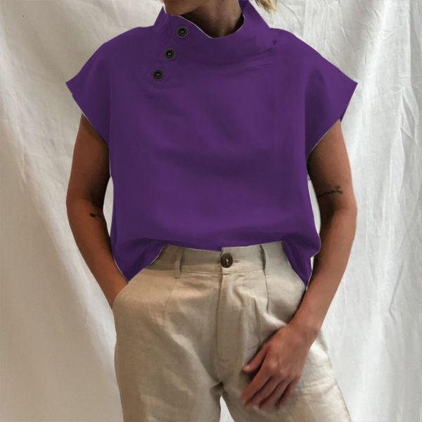New 2021 Women Solid Stand Neck Button Cotton Shirt Summer Short Sleeve Blouse Casual Tops Female Tunic Plus Size 5xl MK4U, White
New 2021 Women Solid Stand Neck Button Cotton Shirt Summer Short Sleeve Blouse Casual Tops Female Tunic Plus Size 5xl MK4U, White