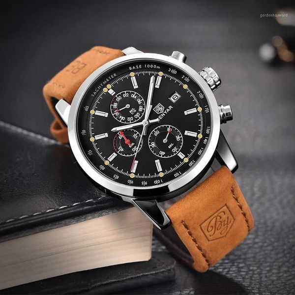 wristwatches benyar watch chronograph sports multifunctional men's quartz, Slivery;brown
wristwatches benyar watch chronograph sports multifunctional men's quartz, Slivery;brown