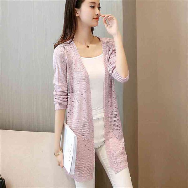 the summer of products in the long section of womens knitwear sunscreen clothing female openwork cardigan f1834, White;black
the summer of products in the long section of womens knitwear sunscreen clothing female openwork cardigan f1834, White;black