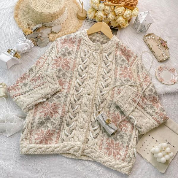 women's knits & tees vintage o-neck flower long sleeve women sweater 2021 autumn winter lace up knitted cardigan sweaters womes england, White
women's knits & tees vintage o-neck flower long sleeve women sweater 2021 autumn winter lace up knitted cardigan sweaters womes england, White